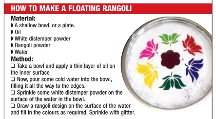 How to make a floating rangoli