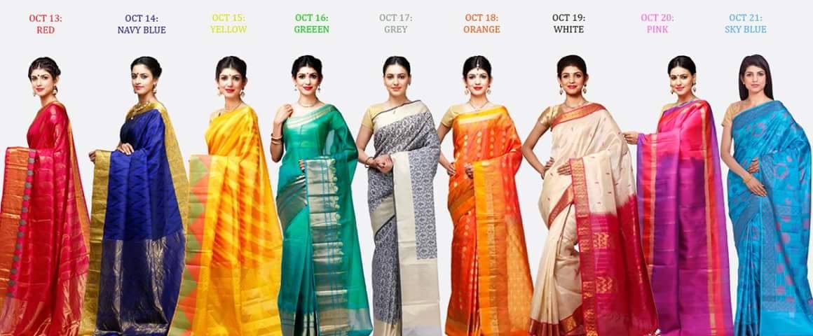 navratri colors for 9 days 2015