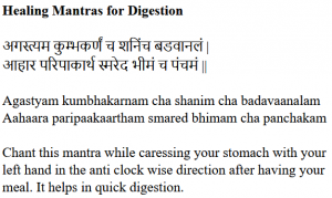 healing mantras for digestion